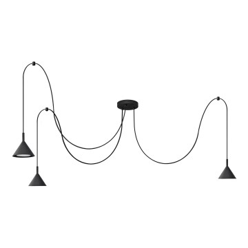 Підвісна люстра ETNA 3xGX53/10W/230V павук чорний