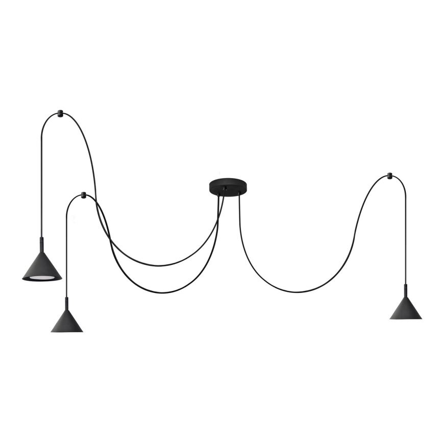 Підвісна люстра ETNA 3xGX53/10W/230V павук чорний