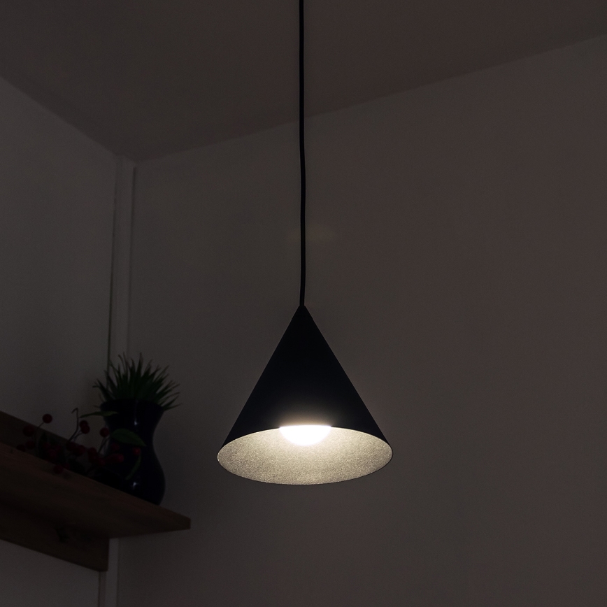 Підвісна люстра ETNA II на тросі, 1xE27/15W/230V, діаметр 18,5 см, чорна