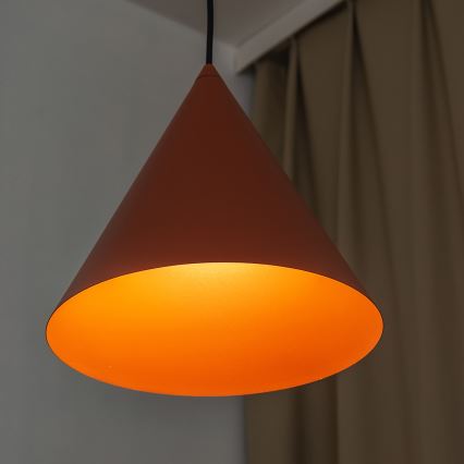 Підвісна люстра ETNA II на тросі 1xE27/15W/230V, діаметр 25 см, помаранчева