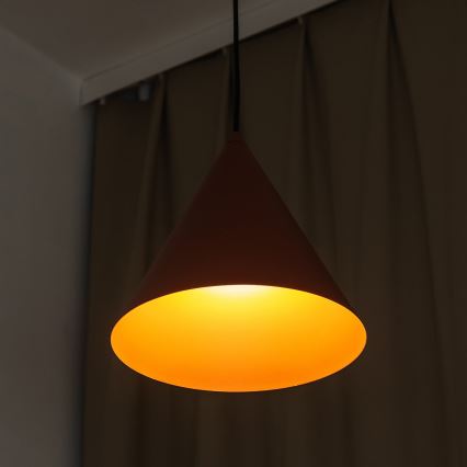 Підвісна люстра ETNA II на тросі 1xE27/15W/230V, діаметр 25 см, помаранчева