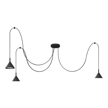 Підвісна люстра ETNA LONG 3xGX53/10W/230V павук чорний