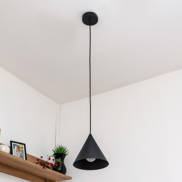Підвісна люстра ETNA на тросі, 1xE27/15W/230V, діаметр 18,5 см, чорна