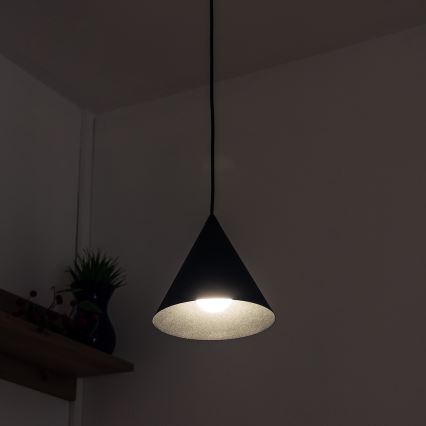 Підвісна люстра ETNA на тросі, 1xE27/15W/230V, діаметр 18,5 см, чорна