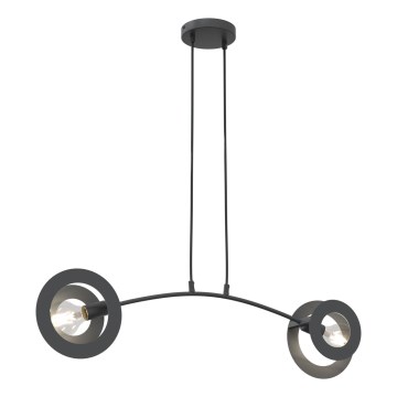 Підвісна люстра EUFORIA 2xE27/15W/230V чорний