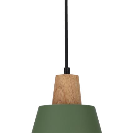 Підвісна люстра FARO 1xE27/40W/230V зелений/бук