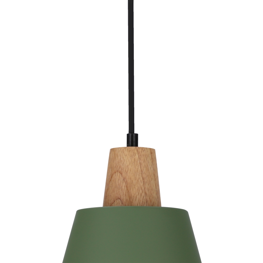 Підвісна люстра FARO 1xE27/40W/230V зелений/бук