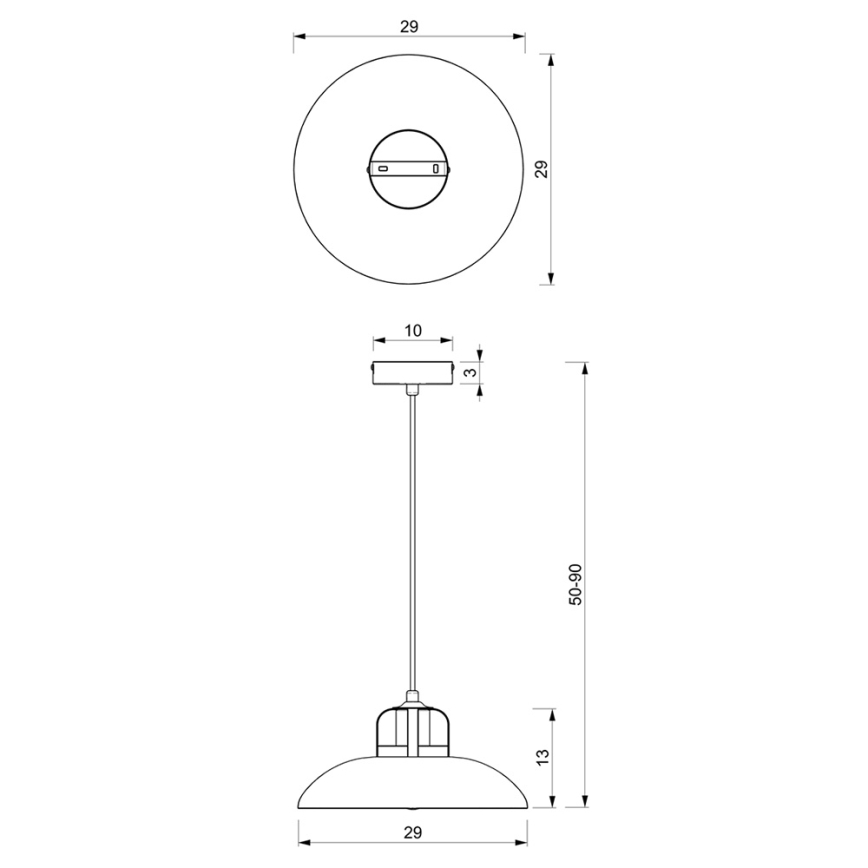 Підвісна люстра FELIX 1xE27/60W/230V білий