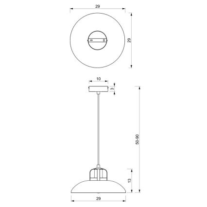 Підвісна люстра FELIX 1xE27/60W/230V зелений