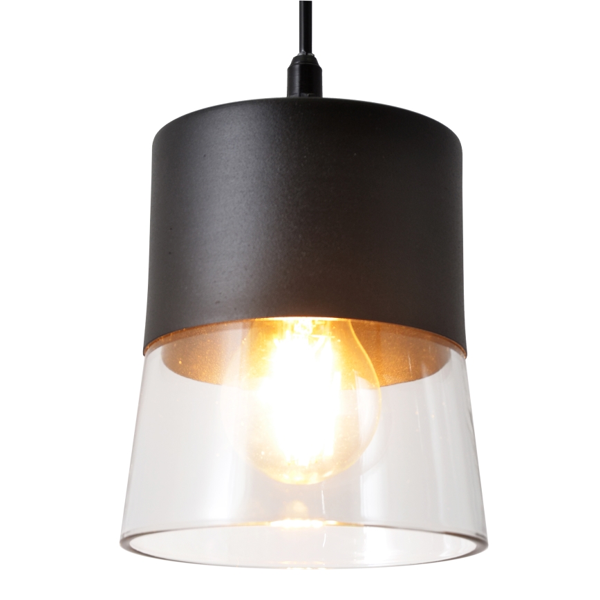 Підвісна люстра FERGIE 1xE27/15W/230V чорний