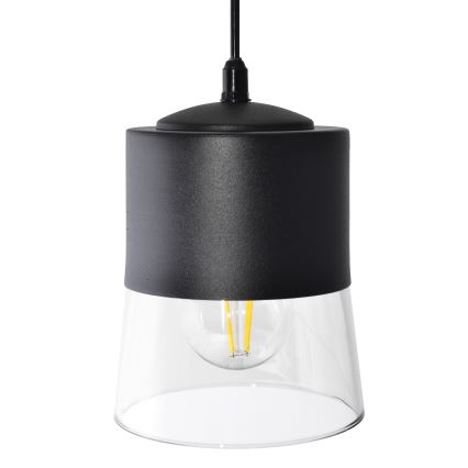 Підвісна люстра FERGIE 1xE27/15W/230V чорний