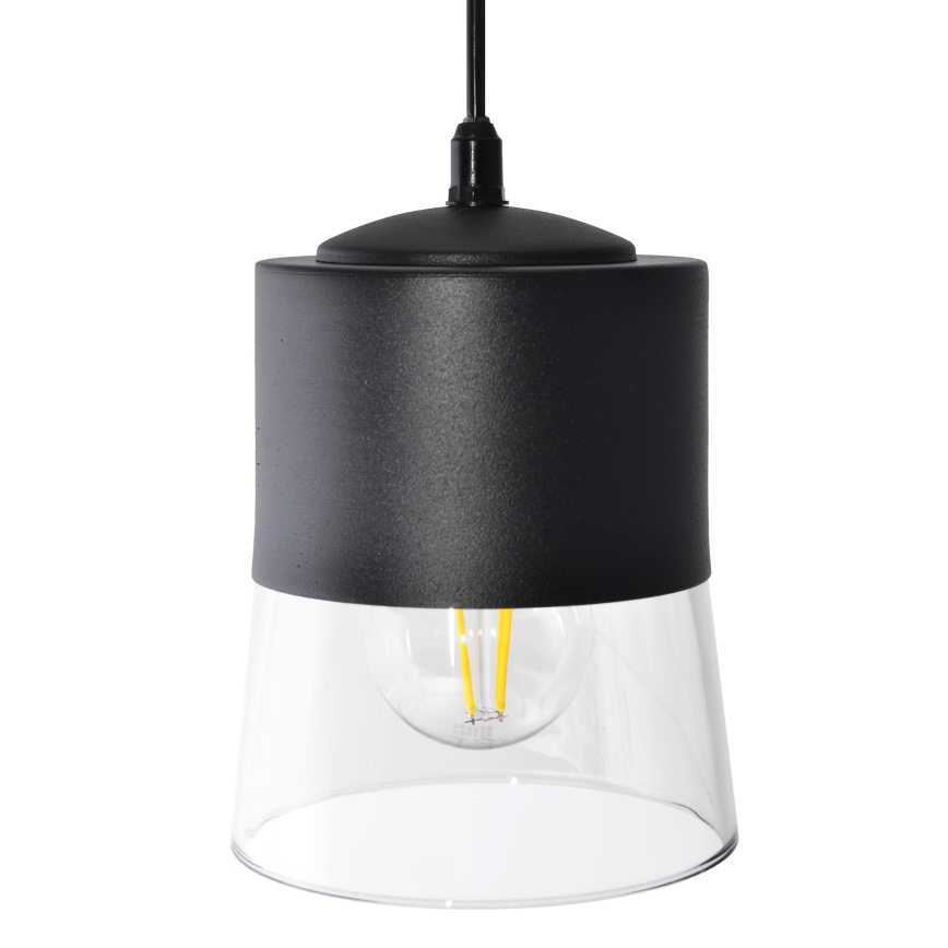 Підвісна люстра FERGIE 1xE27/15W/230V чорний