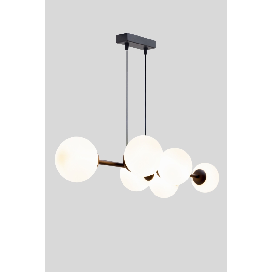 Підвісна люстра FIRA 5xE27/60W/230V чорний