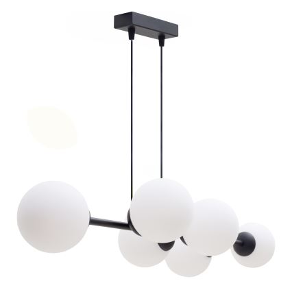 Підвісна люстра FIRA 5xE27/60W/230V чорний