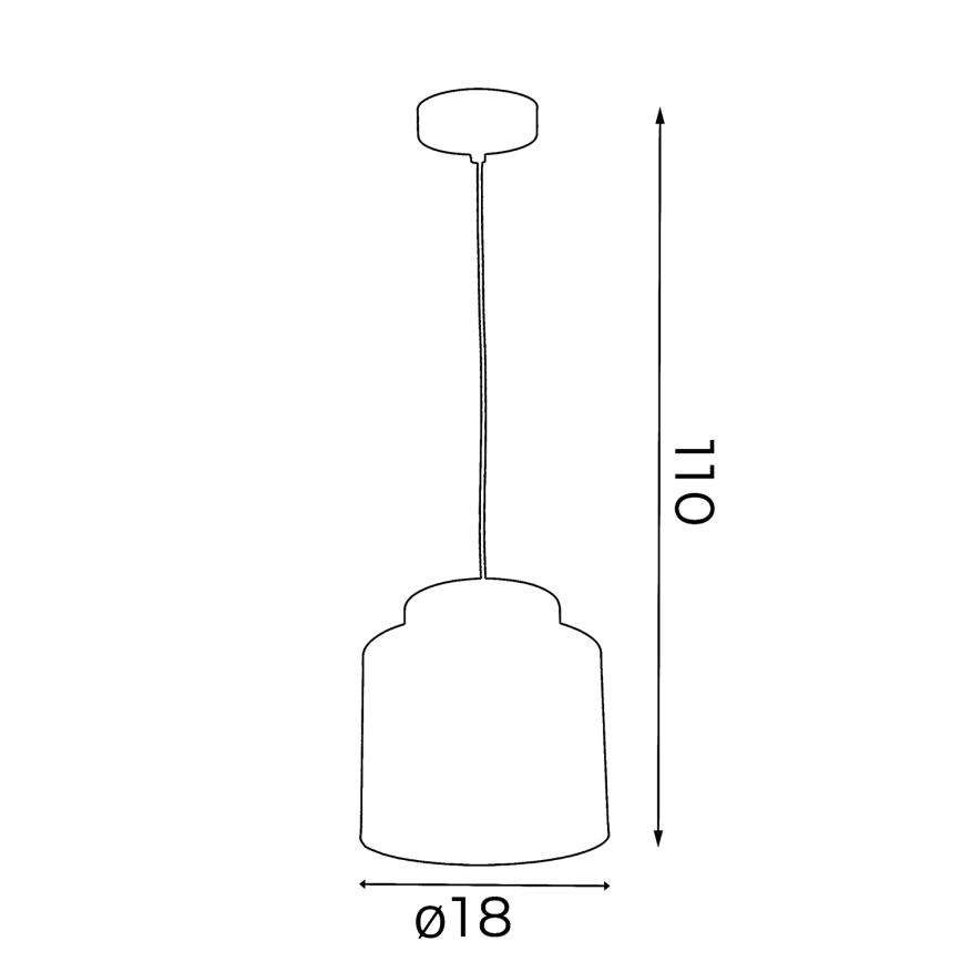Підвісна люстра FRODI 1xE27/60W/230V чорний