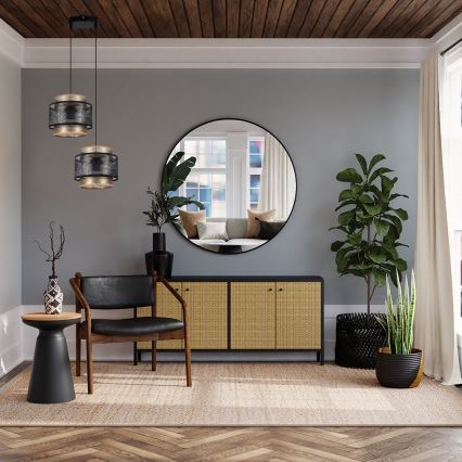 Підвісна люстра GABI 2xE27/60W/230V золотий/чорний діаметр 30 cm