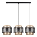 Підвісна люстра GABI 3xE27/60W/230V золотий/чорний