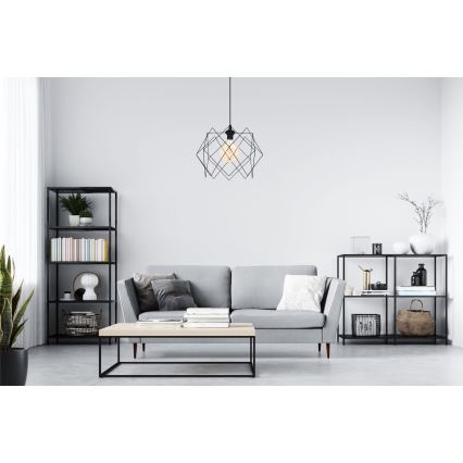 Підвісна люстра GALL 1xE27/60W/230V чорний