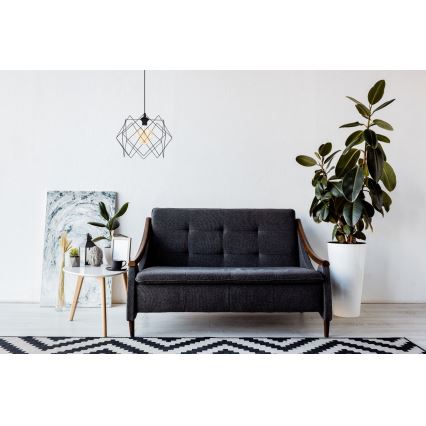 Підвісна люстра GALL 1xE27/60W/230V чорний