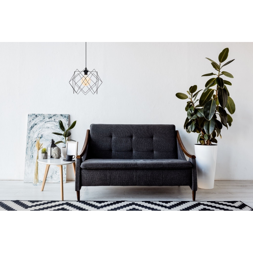 Підвісна люстра GALL 1xE27/60W/230V чорний