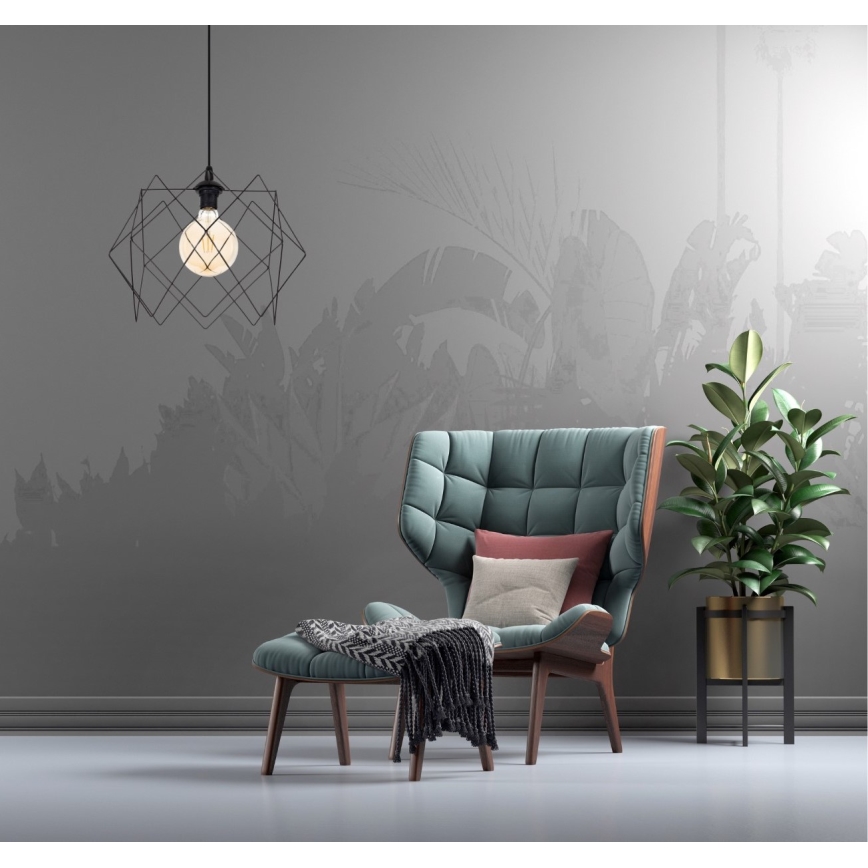 Підвісна люстра GALL 1xE27/60W/230V чорний