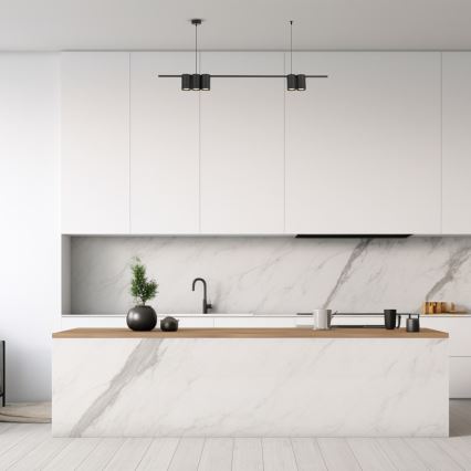 Підвісна люстра GENESIS 5xGU10/8W/230V чорний