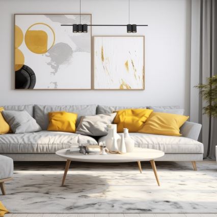 Підвісна люстра GENESIS 5xGU10/8W/230V чорний