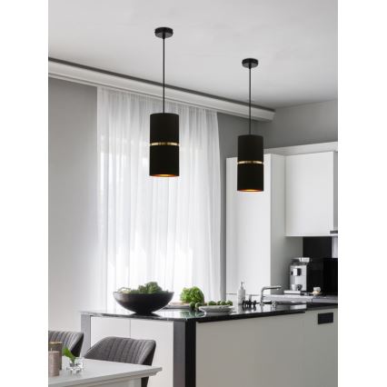 Підвісна люстра GINA 1xE27/60W/230V чорний