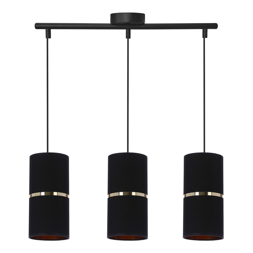 Підвісна люстра GINA 3xE27/60W/230V чорний