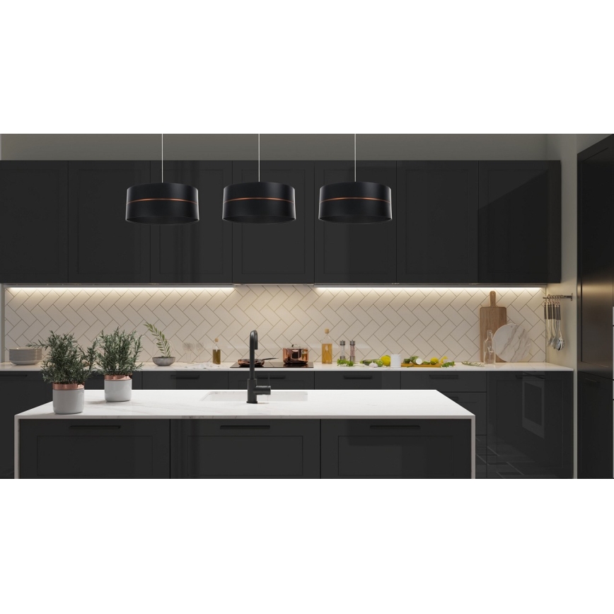 Підвісна люстра GLAM HOME 1xE27/60W/230V з діаметром 40 см чорний