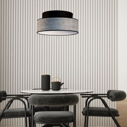 Підвісна люстра GRACE 1xE27/60W/230V чорний/сірий