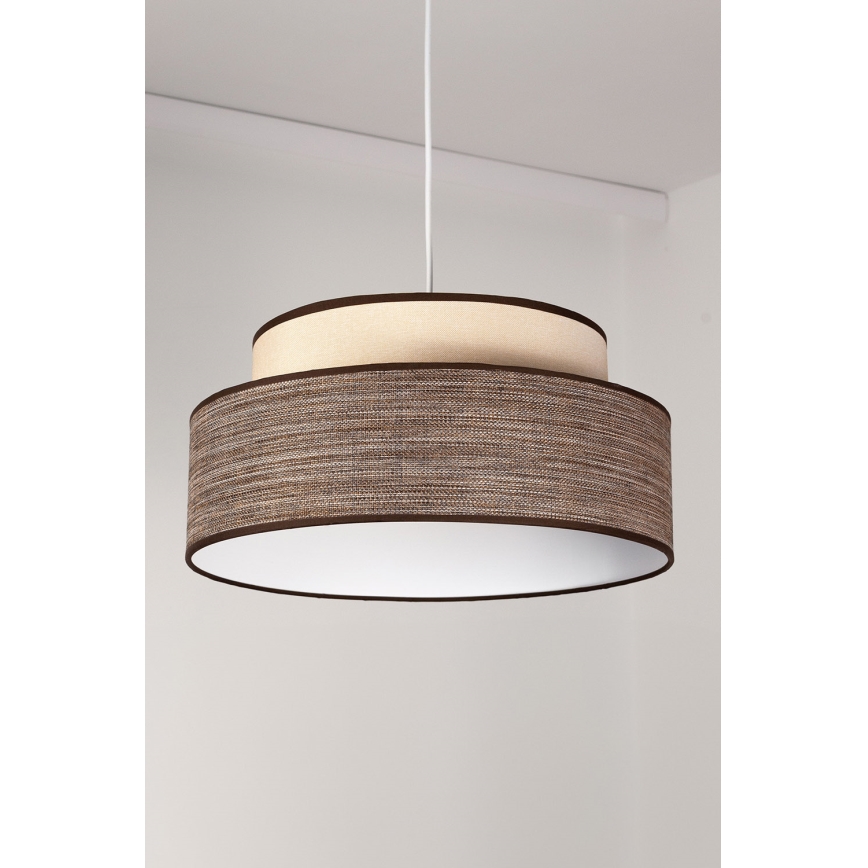 Підвісна люстра GRACE 1xE27/60W/230V діаметр 40 см кремовий/коричневий