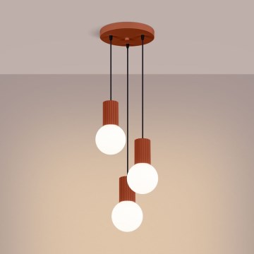 Підвісна люстра HALO 3xG9/8W/230V діаметр 25 см помаранчевий