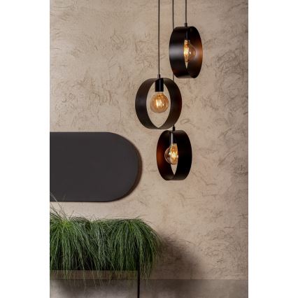 Підвісна люстра HAPPY 3xE27/60W/230V чорний