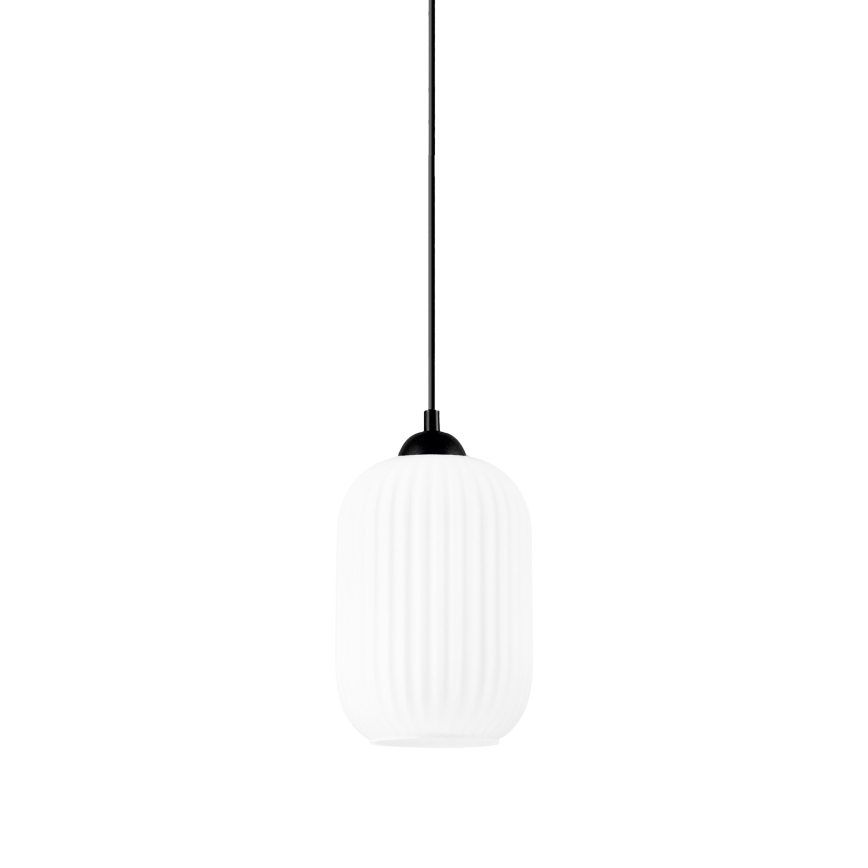 Підвісна люстра HARMA 1xE27/15W/230V діаметр 14 см білий/чорний