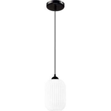 Підвісна люстра HARMA 1xE27/15W/230V діаметр 14 см білий/чорний