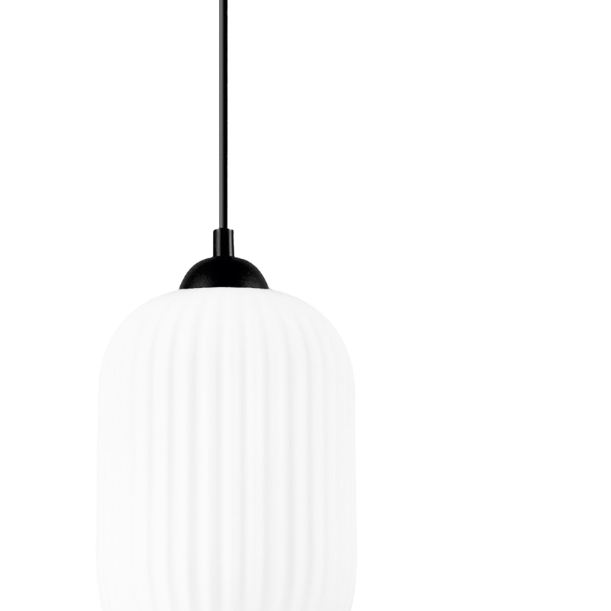 Підвісна люстра HARMA 1xE27/15W/230V діаметр 14 см білий/чорний