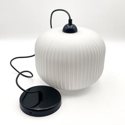 Підвісна люстра HARMA 1xE27/15W/230V діаметр 20 см білий/чорний