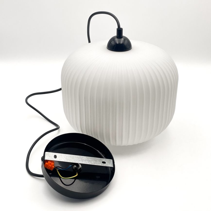 Підвісна люстра HARMA 1xE27/15W/230V діаметр 20 см білий/чорний