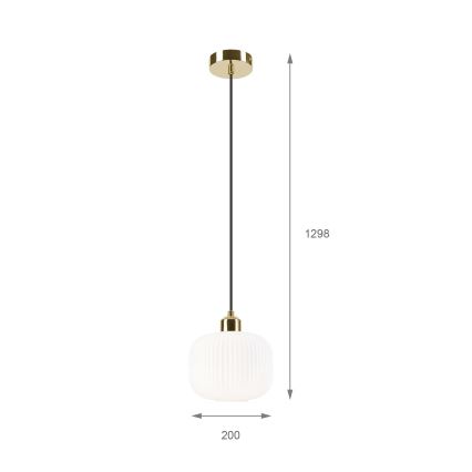 Підвісна люстра HARMA 1xE27/15W/230V діаметр 20 см білий/золотий