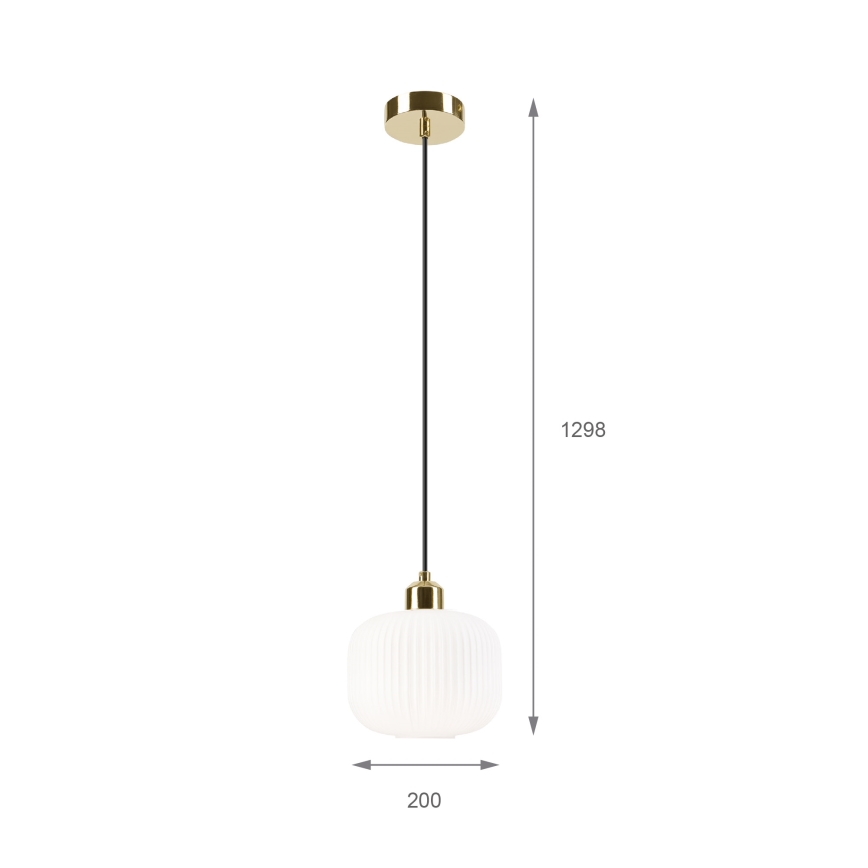 Підвісна люстра HARMA 1xE27/15W/230V діаметр 20 см білий/золотий