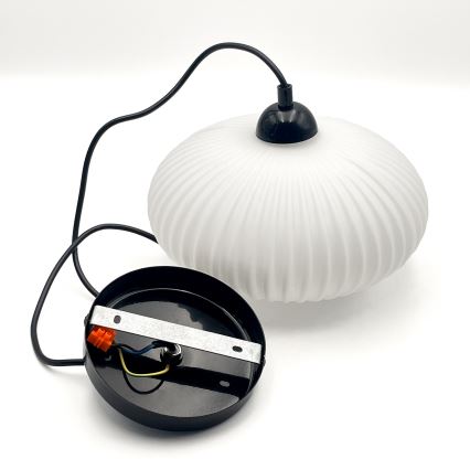 Підвісна люстра HARMA 1xE27/15W/230V діаметр 25 см білий/чорний
