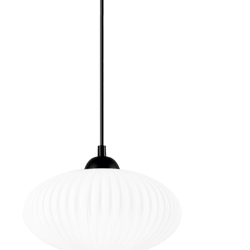 Підвісна люстра HARMA 1xE27/15W/230V діаметр 25 см білий/чорний