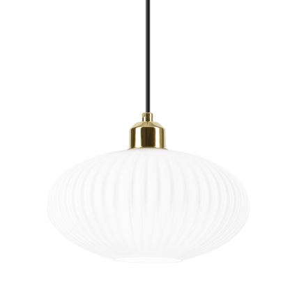 Підвісна люстра HARMA 1xE27/15W/230V діаметр 25 см білий/золотий
