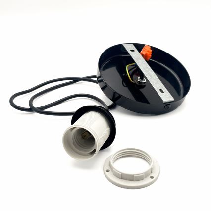 Підвісна люстра HARMA 1xE27/15W/230V діаметр 30 см білий/чорний