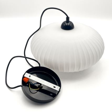 Підвісна люстра HARMA 1xE27/15W/230V діаметр 30 см білий/чорний