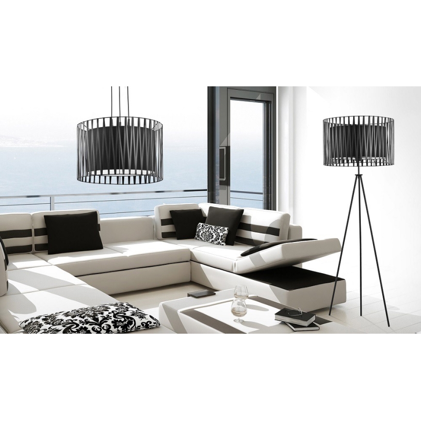 Підвісна люстра HARMONY BLACK 1xE27/60W/230V