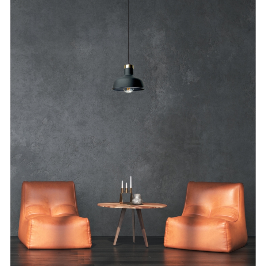 Підвісна люстра HEBE 1xE27/60W/230V чорний