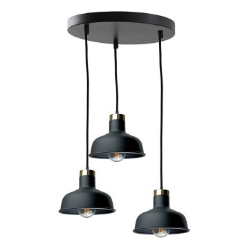 Підвісна люстра HEBE 3xE27/60W/230V чорний