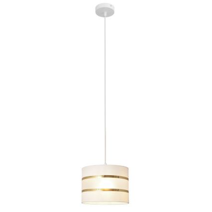 Підвісна люстра HELEN 1xE27/15W/230V діаметр 20 cm білий/золотий
